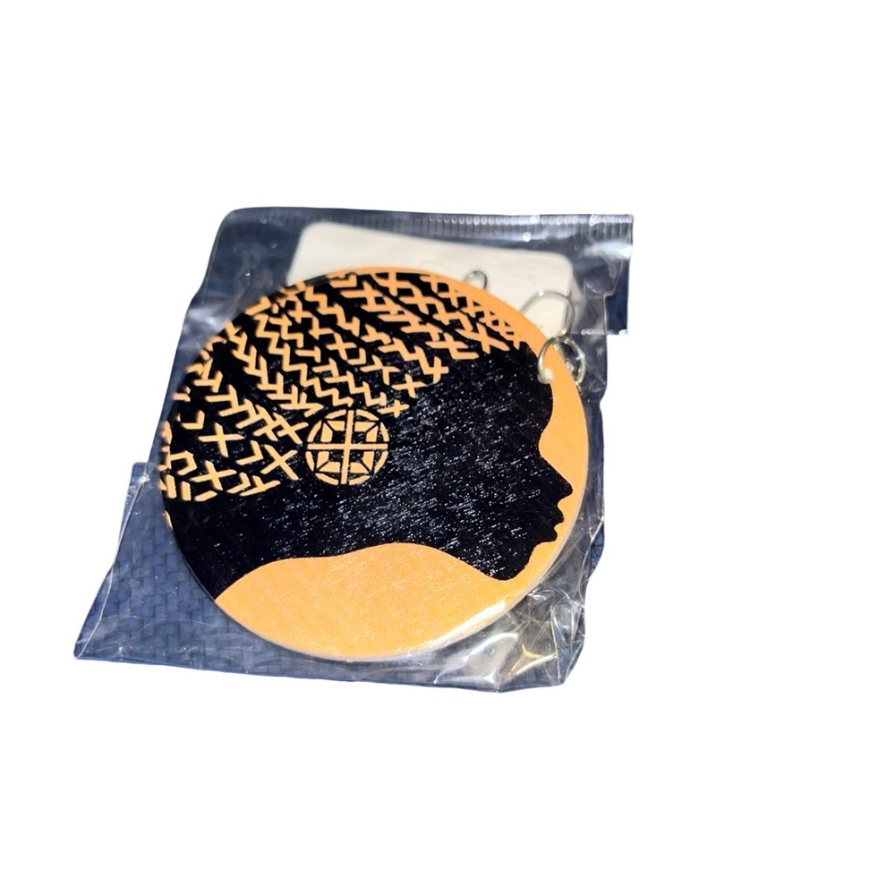 Black and Gold Circular Earrings